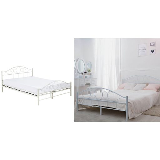 Cadru pat metalic Mimi cu grilaj cadou, in mai multe dimensiuni si culori