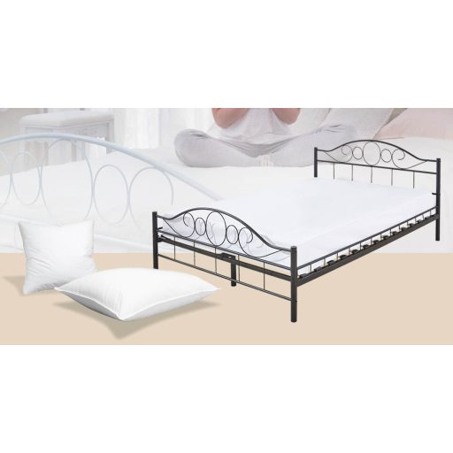 Cadru pat metalic Mimi cu grilaj cadou, in mai multe dimensiuni si culori