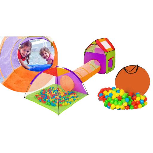 Cort si spatiu de joaca pentru copii cu 200 buc bile cadou