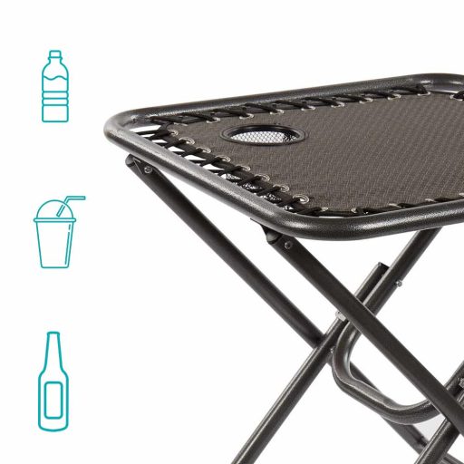 2 buc. scaun gravitatie zero pentru gradina cu masuta