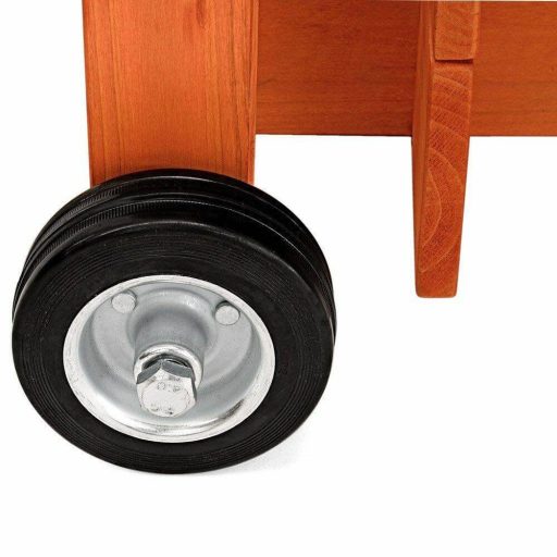 Casuta de joaca din lemn cu lada de nisip si acoperis parasolar