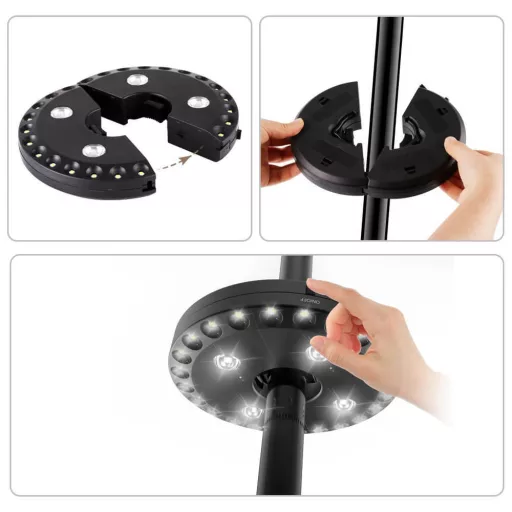 Lampa LED pentru umbrela de soare
