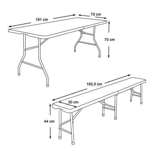 Set de Bănci pentru Bere Portabil