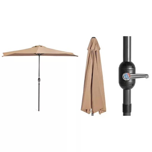 Umbrela de balcon semirotunda