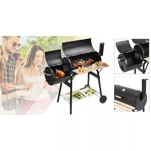 2 in 1 Gratar carbune  BBQ si Smoker