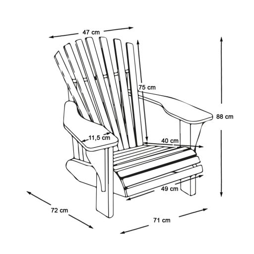 Scaun pliant de gradina din lemn in mai multe colori