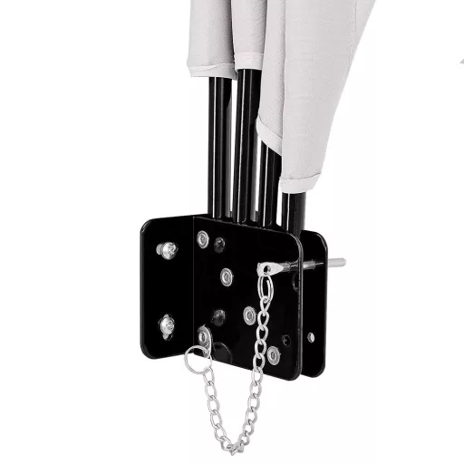 Umbrire pentru balcon tip evantai, 140 cm-alb