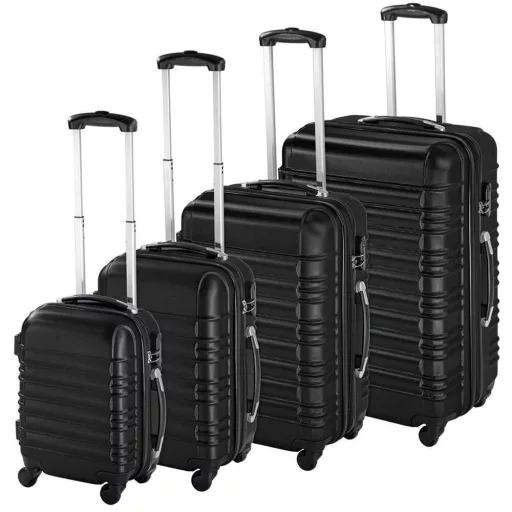 Set de 4 trolere cabina-negru