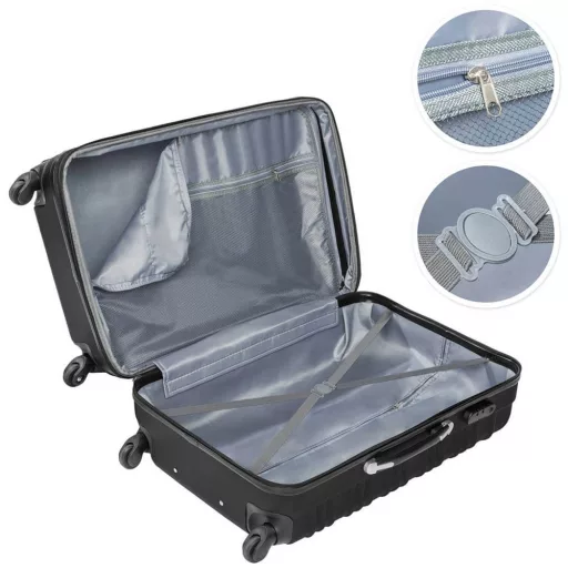 Set de 4 trolere cabina-negru