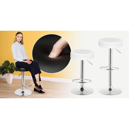 2 buc Scaune de bar stil clasic-negru