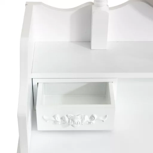 Masuta de toaleta Rome cu taburet-alb