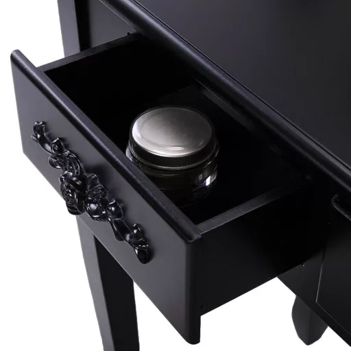 Masuta de toaleta Rome cu taburet-negru