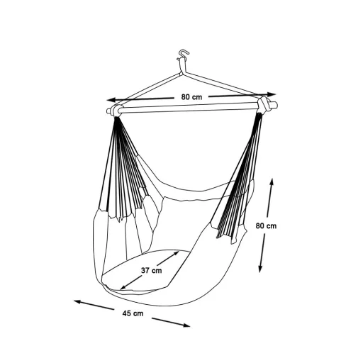 Hamac tip leagan cu perna-ivory