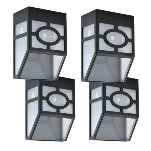 4 buc lampa solara de exterior, negru