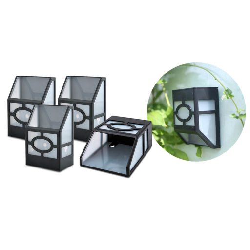 4 buc lampa solara de exterior, negru
