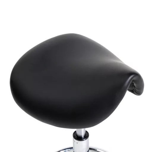 Scaun de cosmetica tip sa cu roti-negru