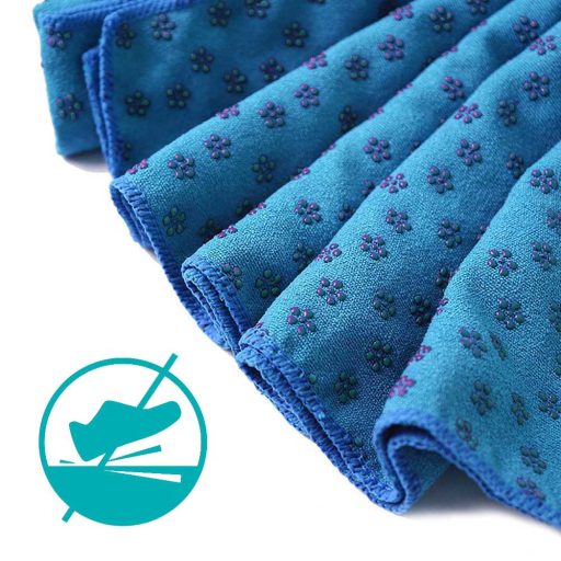 Prosop yoga anti-alunecare cu geanta cadou-albastru