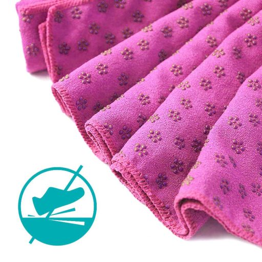 Prosop yoga anti-alunecare cu geanta cadou-pink