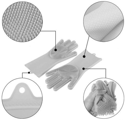 Manusi de silicon pentru spalat vase, curatare