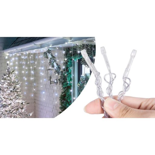 Ghirlanda luminoasa cu turturi cu LED, alb rece-cu 230 LED-uri