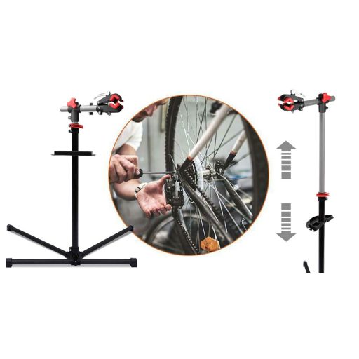 Stand pentru reparatii biciclete cu suport pentru scule cadou