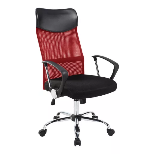 Scaun de birou ergonomic cu spatar inalt- rosu