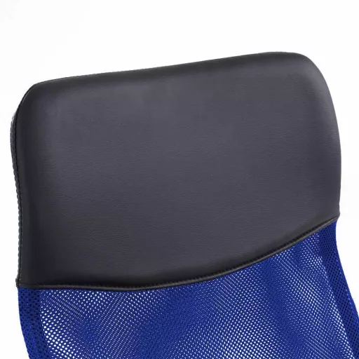 Scaun de birou ergonomic cu spatar inalt- albastru