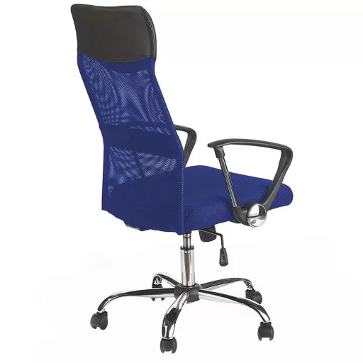 Scaun de birou ergonomic cu spatar inalt- albastru
