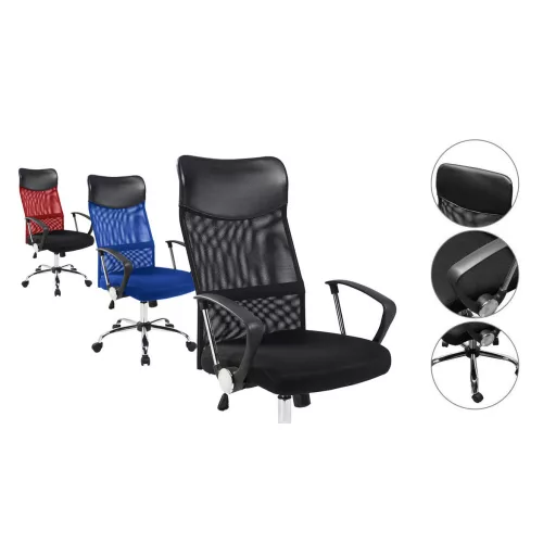 Scaun de birou ergonomic cu spatar inalt, in 3 culori