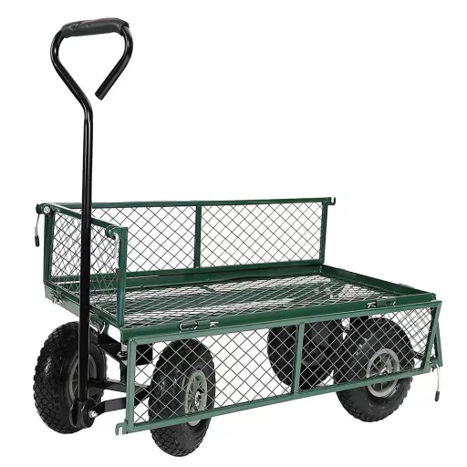 Cărărușă metalică de grădină, capacitate de încărcare 300 kg