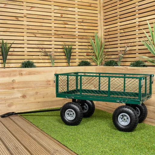 Cărărușă metalică de grădină, capacitate de încărcare 300 kg