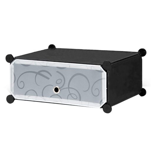 Dulap tip pantofar modular din plastic-negru