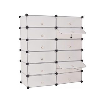 Dulap tip pantofar modular din plastic-alb