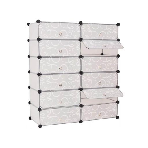 Dulap tip pantofar modular din plastic-alb