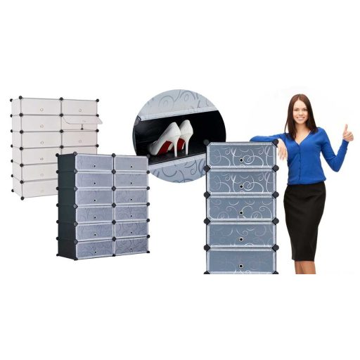 Dulap tip pantofar modular din plastic-alb