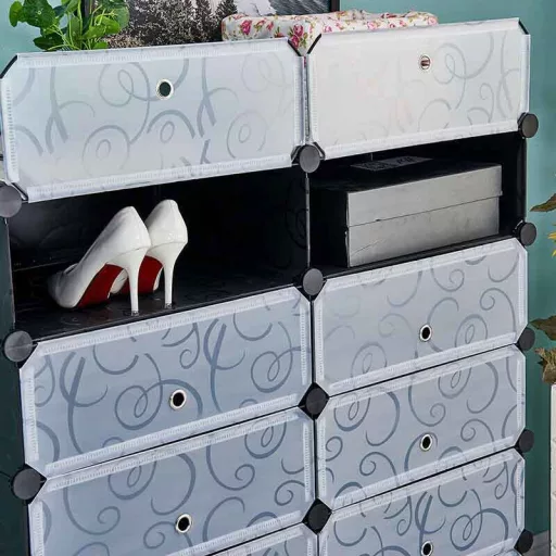 Dulap tip pantofar modular din plastic, in mai multe culori