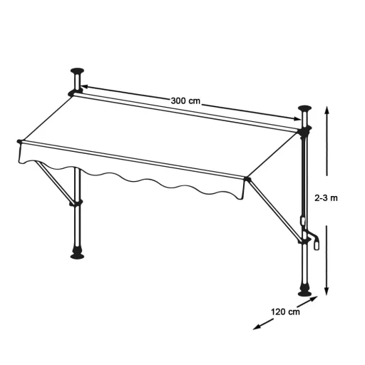 Copertina retractabila-bej-300x120 cm