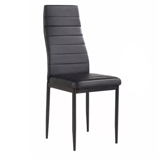 Set de 4 buc scaune de bucatarie, negru