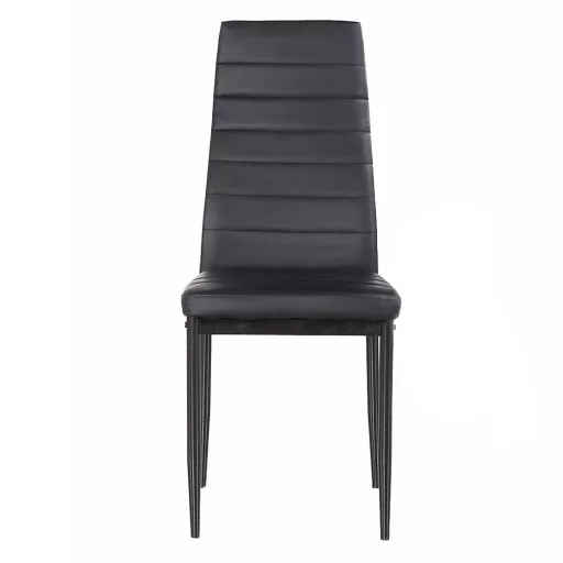 Set de 4 buc scaune de bucatarie, negru