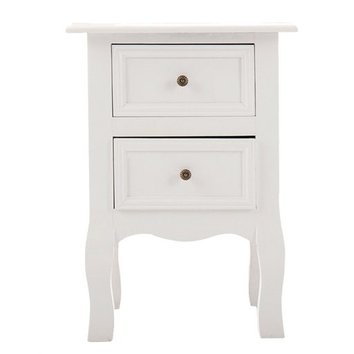 Set de 2 noptiere, alb