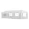 Cort evenimente, alb-3x9 metri