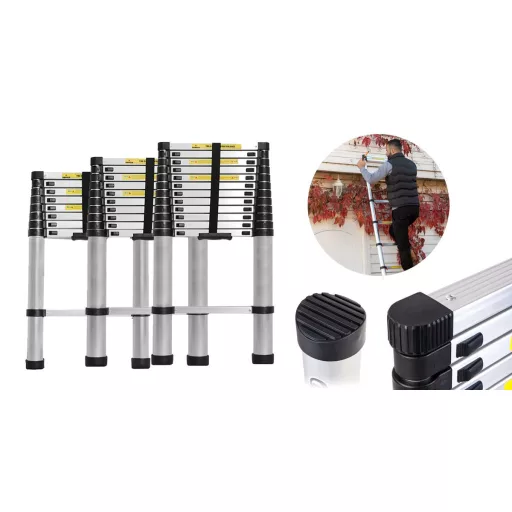 Scara telescopica din aluminiu, 3 lungimi