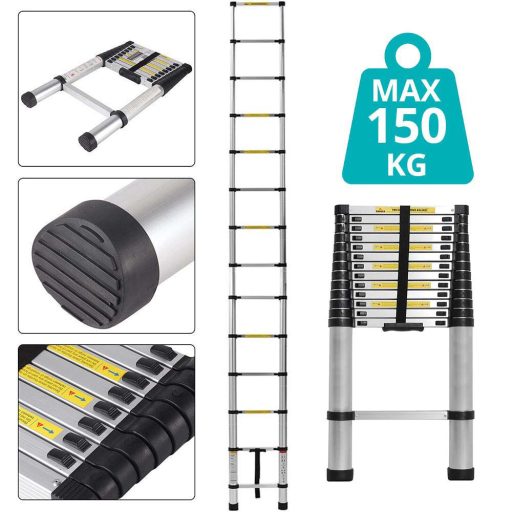 Scara telescopica din aluminiu, 3 lungimi-4,1 metri