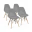 4 buc scaune de bucatarie-gri