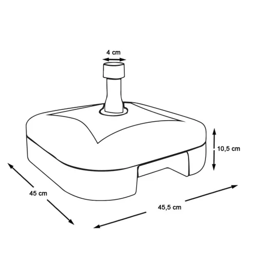 Suport pentru umbrela de soare, diferite tipuri