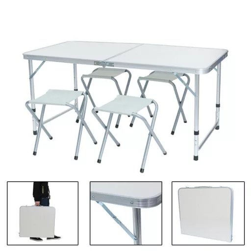 Masa camping cu 4 scaune