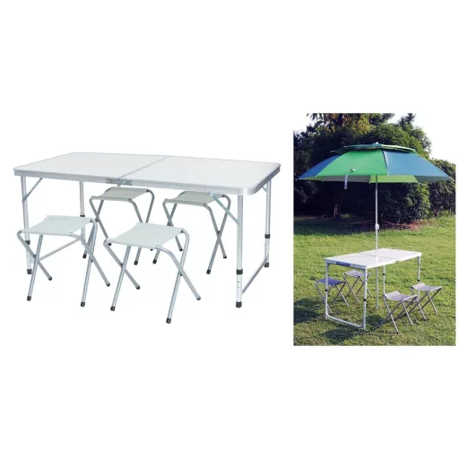 Masa camping cu 4 scaune