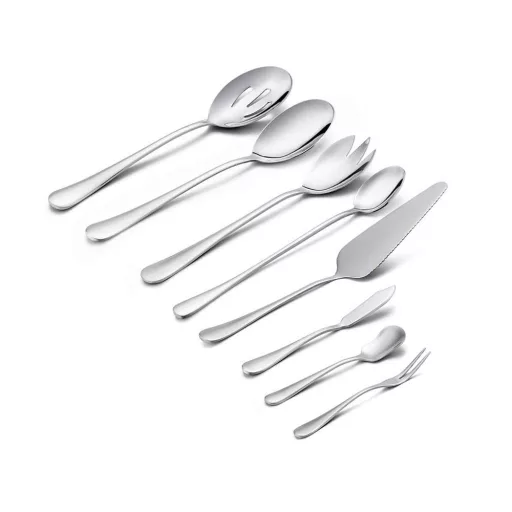 Set tacamuri 84 piese-argintiu