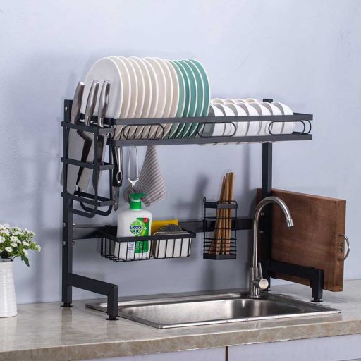 Scurgator vase deasupra chiuvetei, pentru chiuveta dubla