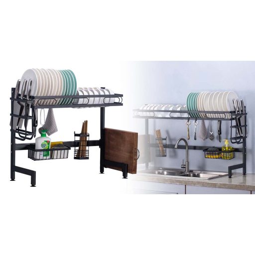 Scurgator vase deasupra chiuvetei, pentru chiuveta dubla